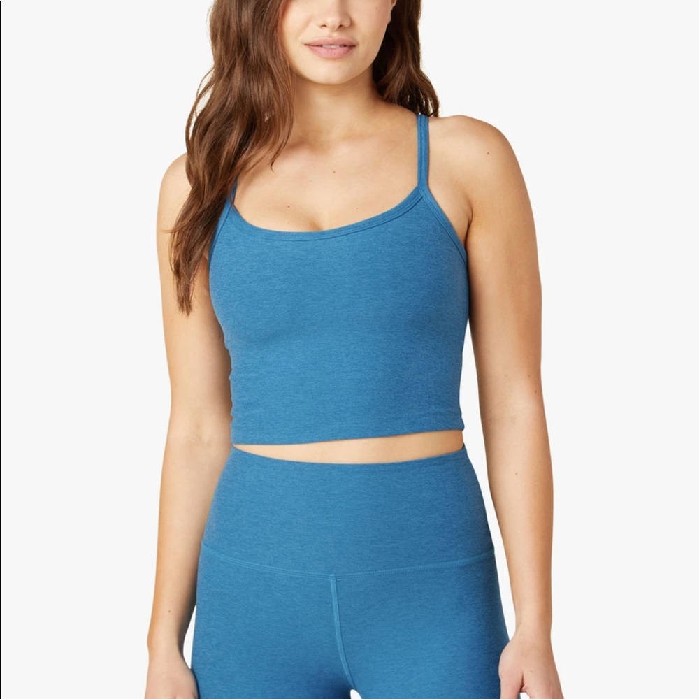 beyond yoga slim racer back crop tank size L